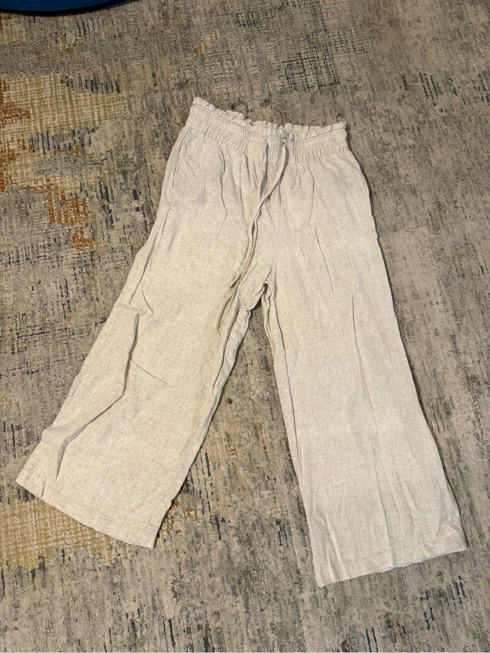 Petal and Pup Pull On Linen Blend Cropped Pants Size 6